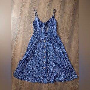 Ecowish Blue Floral Summer Dress